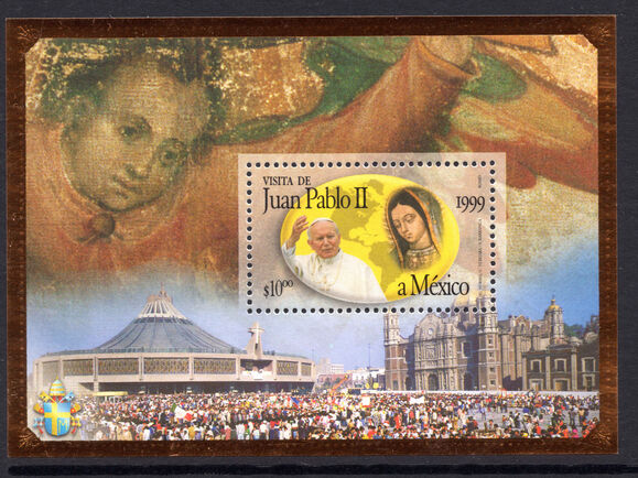 Mexico 1999 Papal Visit souvenir sheet unmounted mint.