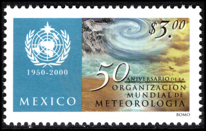 Mexico 2000 50th Anniversary of World Meteorological Organisation unmounted mint.