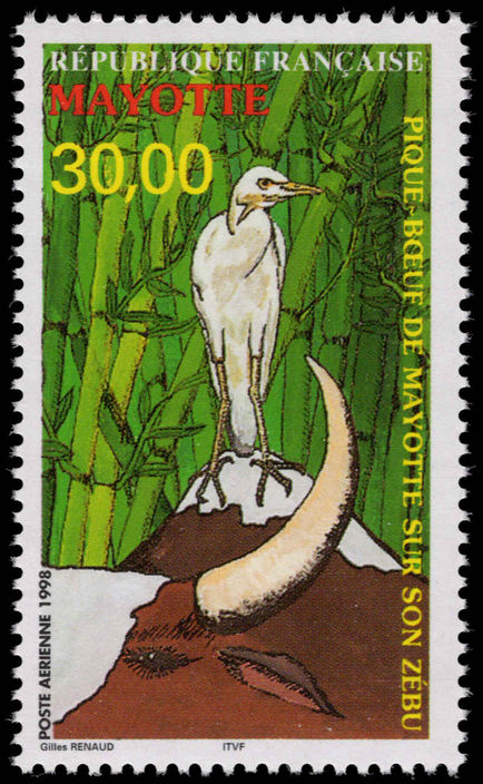 Mayotte 1998 Cattle Egret unmounted mint.