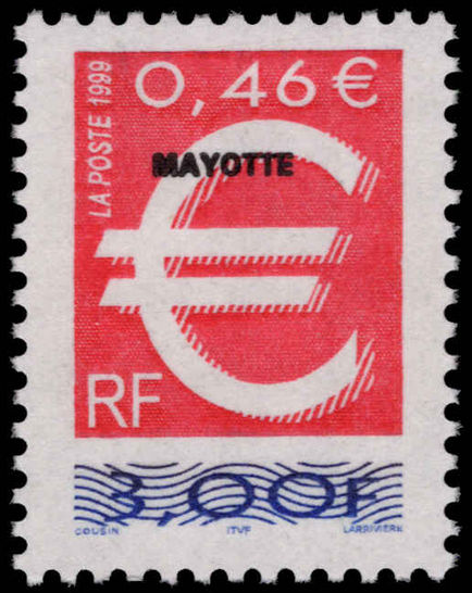 Mayotte 1999 The Euro unmounted mint.