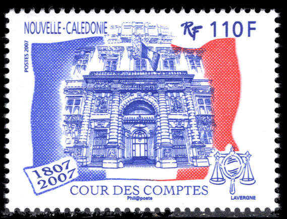 New Caledonia 2007 Court of Auditors unmounted mint.