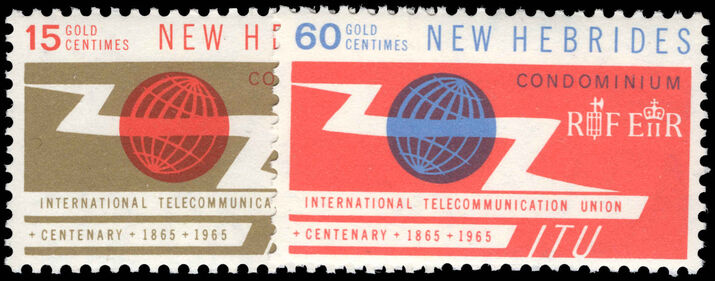 New Hebrides 1965 Centenary of ITU lightly mounted mint.