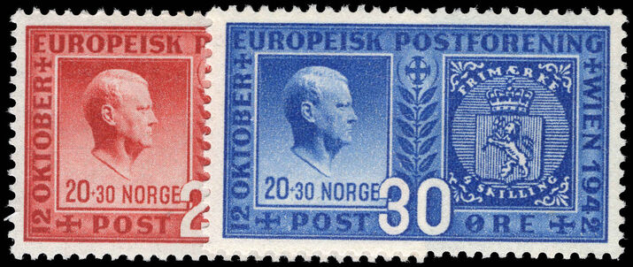 Norway 1942 Inauguration of European Postal Union unmounted mint.