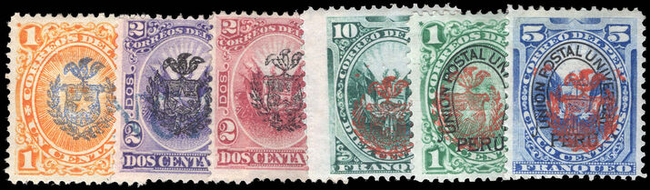 Peru 1881-82 Chilean Occupation selection of unused values.