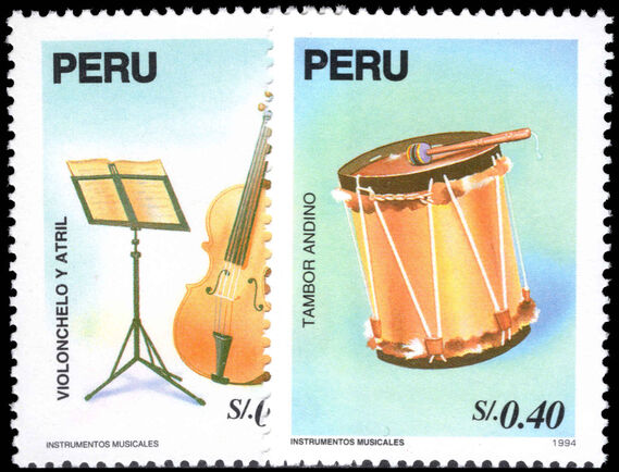 Peru 1995 Musical Instruments perf 13 unmounted mint.