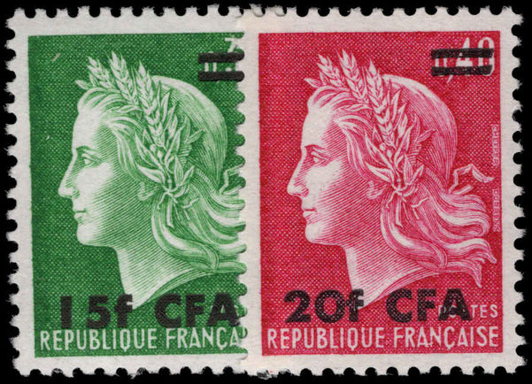 Reunion 1969 Republique lightly mounted mint.