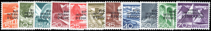 International Bureau of Education 1950 set lightly mounted mint.