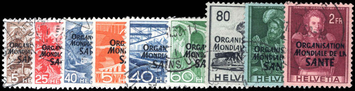 World Health Organisation 1948-50 odd used values fine used.