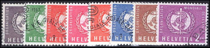 World Health Organisation 1957-60 set less 50c fine used.