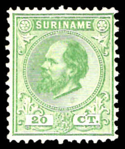 Suriname 1873-88 20c green lightly mounted mint.