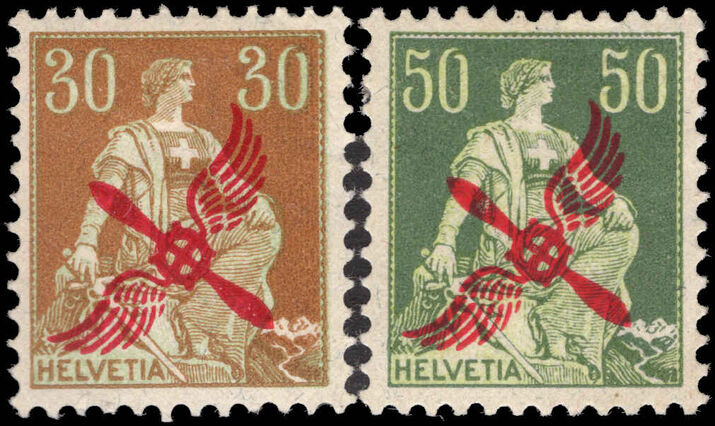 Switzerland 1919-2 Airs fine lightly mounted mint (both signed twice).