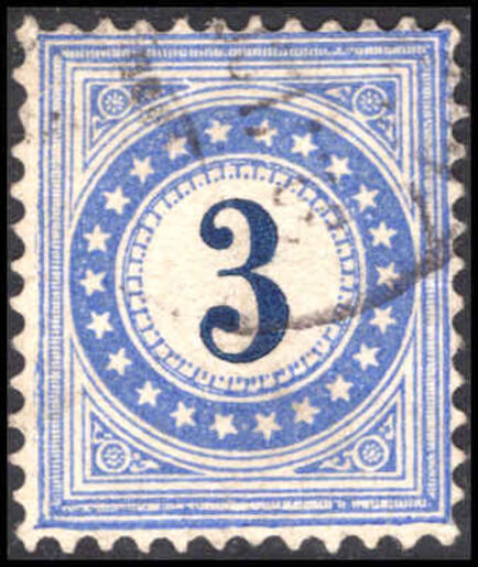 Switzerland 1878-80 3c frame II normal white paper fine used.