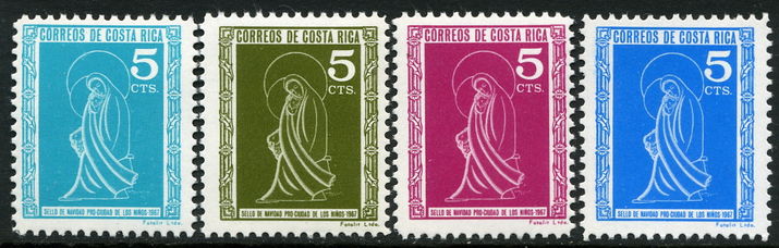 Costa Rica 1967 Obligatory Tax. Christmas unmounted mint.
