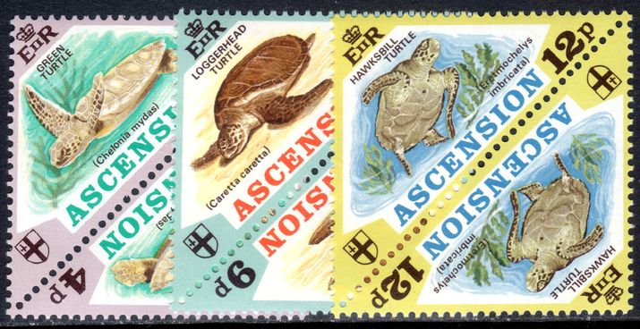 Ascension 1973 Turtles in tete-beche pairs unmounted mint.