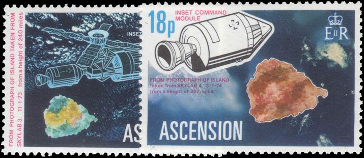 Ascension 1975 Space satellites unmounted mint.