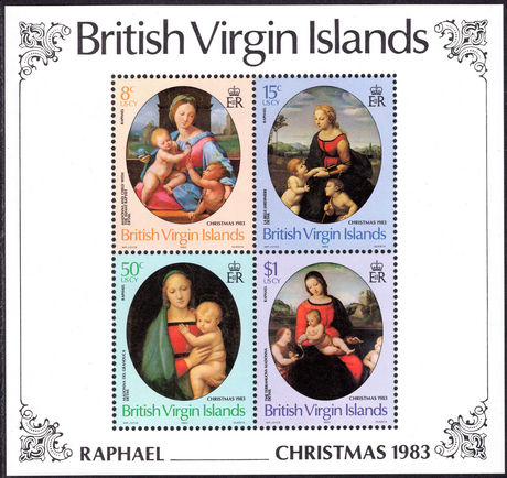 British Virgin Islands 1983 Christmas souvenir sheet unmounted mint.