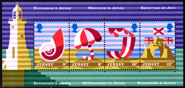 Jersey 1975 Jersey Tourism souvenir sheet unmounted mint.