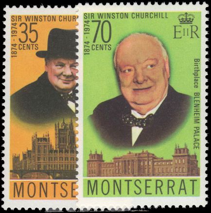 Montserrat 1974 Churchill unmounted mint.