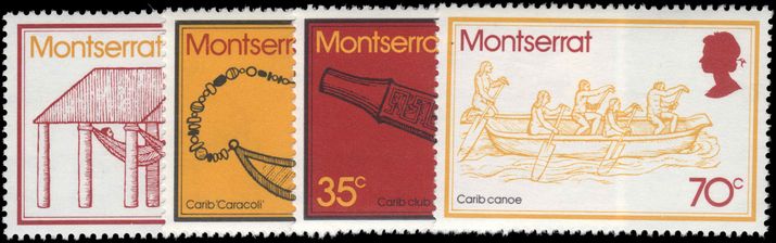 Montserrat 1975 Carib Artifacts unmounted mint.