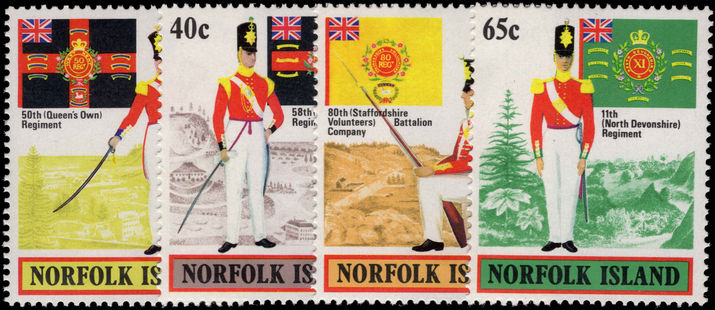 Norfolk Island 1982 Military Uniforms unmounted mint.