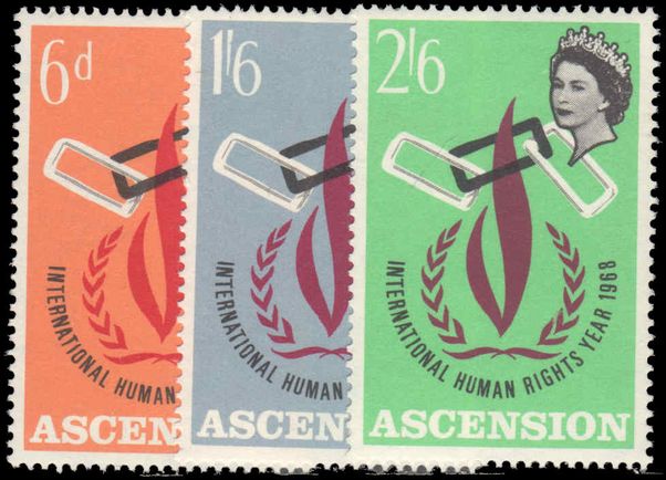 Ascension 1968 Human Rights Year unmounted mint.