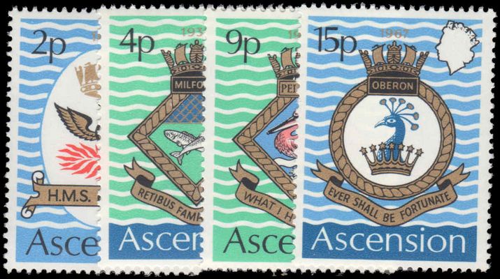 Ascension 1971 Royal Navy Crests (3rd series) unmounted mint.