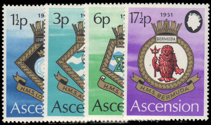 Ascension 1972 Royal Navy Crests (4th series) unmounted mint.