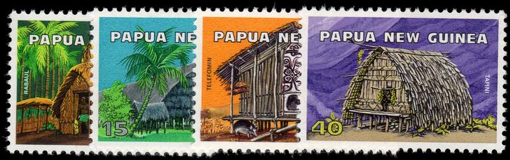 Papua New Guinea 1976 Native Dwellings unmounted mint.