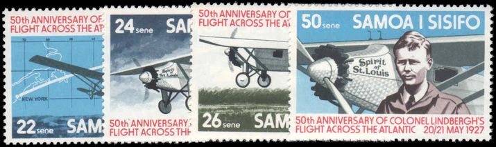 Samoa 1977 50th Anniv of Lindbergh's Translantic Flight unmounted mint.