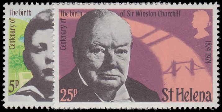 St Helena 1974 Birth Cent of Sir Winston Churchill unmounted mint.