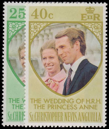 St Christopher 1973 Royal Wedding unmounted mint.