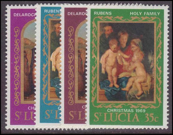 St Lucia 1969 Christmas. Paintings unmounted mint.