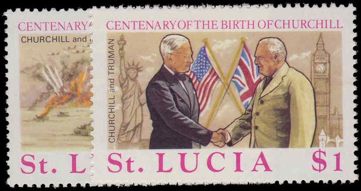 St Lucia 1974 Birth Centenary of Sir Winston Churchill unmounted mint.