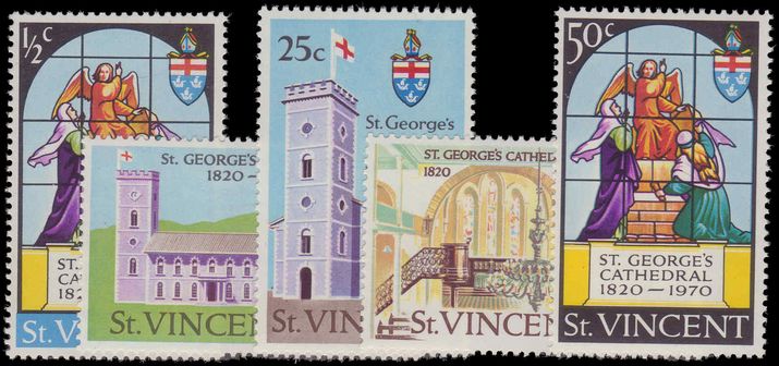 St Vincent 1970 150th Anniv of St. George's Cathedral unmounted mint.