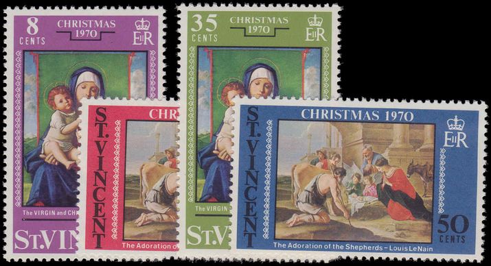 St Vincent 1970 Christmas unmounted mint.