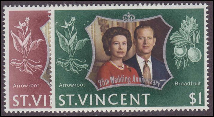 St Vincent 1972 Royal Silver Wedding unmounted mint.