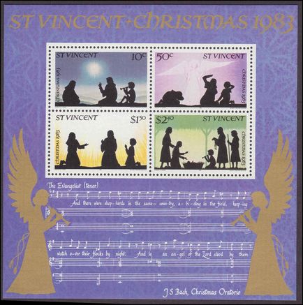 St Vincent 1983 Christmas souvenir sheet unmounted mint.