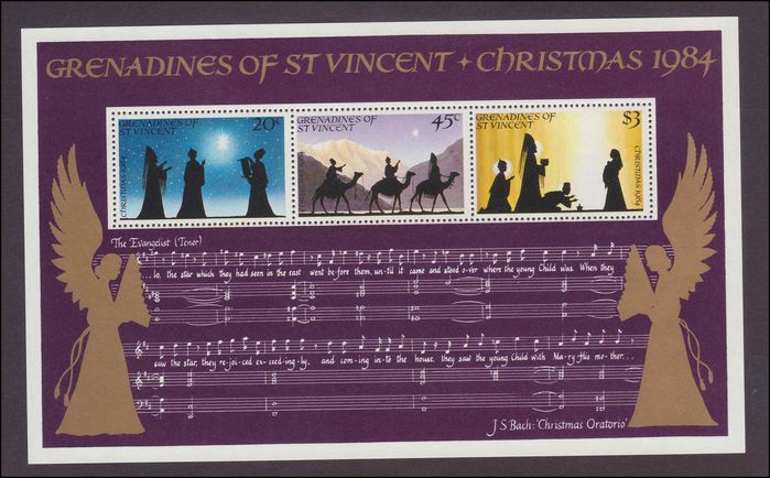 St Vincent Grenadines 1984 Christmas souvenir sheet unmounted mint.