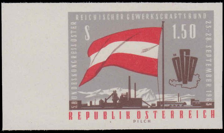 Austria 1963 Trades Union imperf unmounted mint.