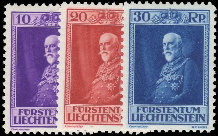 Liechtenstein 1933 80th Birthday set fine and fresh lightly mounted mint.