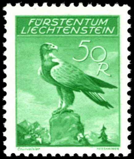 Liechtenstein 1934-36 50rp Golden Eagle fine unmounted mint.