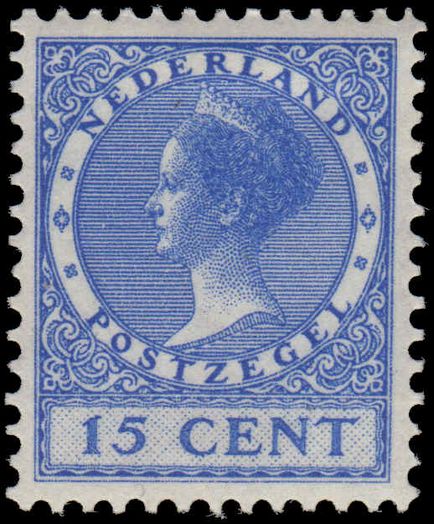 Netherlands 1926-32 15c ultramarine mint lightly hinged.