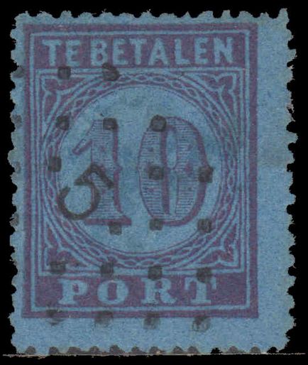 Netherlands Postage Due 1870 10c perf 13 fine used.