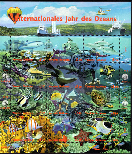 Vienna 1998 International Year of the Ocean souvenir sheet fine used.