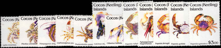 Cocos (Keeling) Islands 1992 Crustaceans unmounted mint.