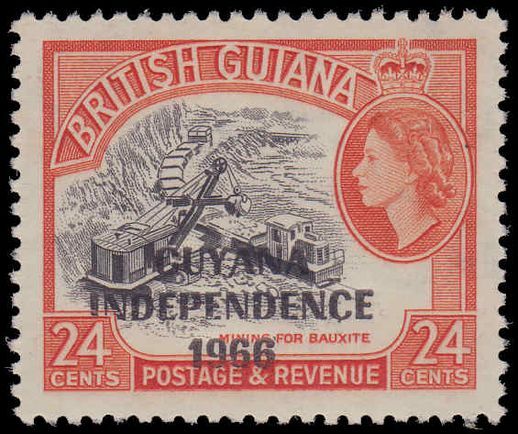Guyana 1967-68 24c watermark 13 unmounted mint.