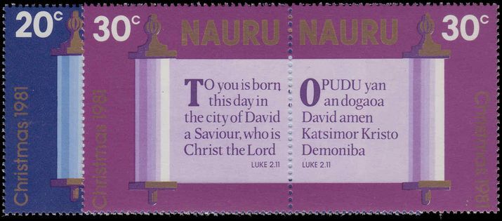 Nauru 1981 Christmas. Bible Verses unmounted mint.