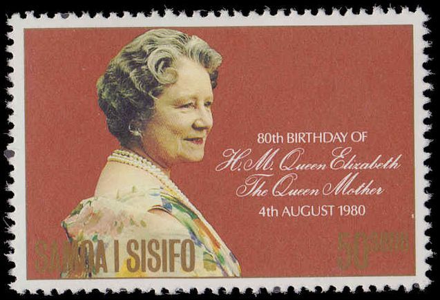 Samoa 1980 80th Birthday of Queen Elizabeth the Queen Mother unmounted mint.