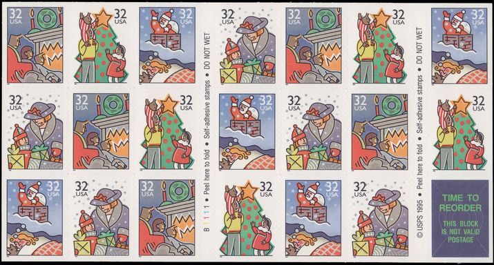 USA 1996 Christmas booklet unmounted mint.