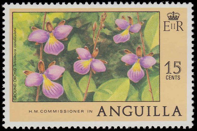 Anguilla 1977-78 15c Orchid unmounted mint.